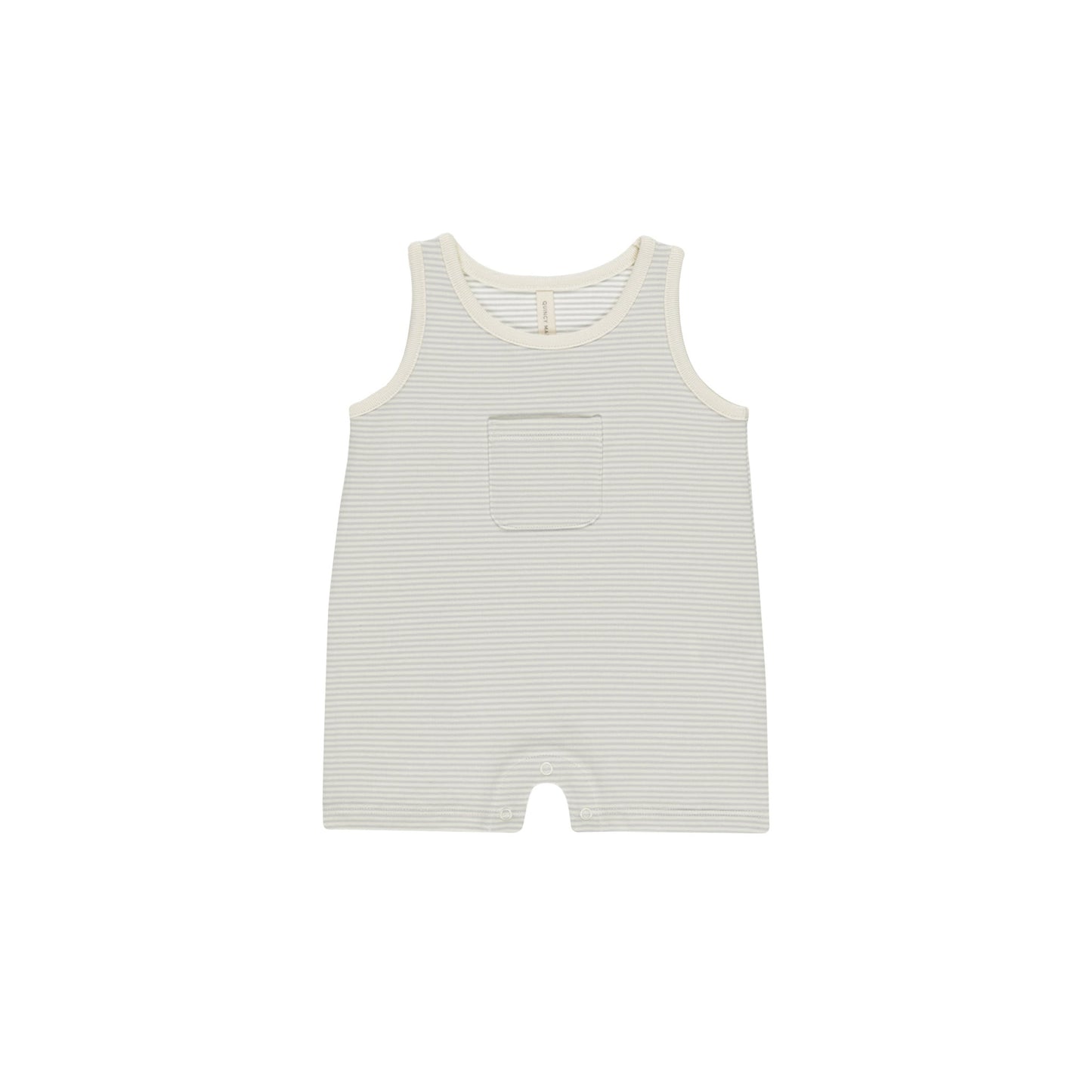 Sky Micro Stripe Sleeveless One Piece  - Quincy Mae