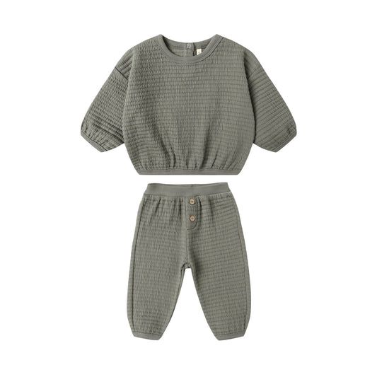 Forest Textured Sweat Set - Quincy Mae