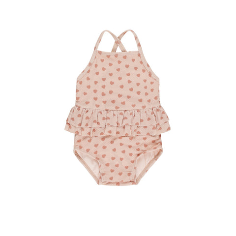 Hearts Ruffled Swimsuit - Quincy Mae