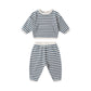 Ocean Stripe Waffle Slouch Set - Quincy Mae