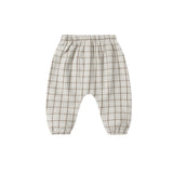 Blue Gingham Woven Pant - Quincy Mae