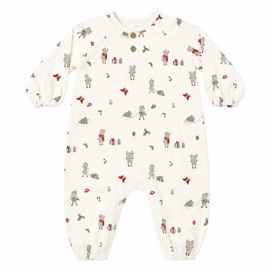 Holiday Mouse Henley Jumpsuit - Rylee & Cru
