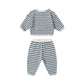 Ocean Stripe Waffle Slouch Set - Quincy Mae