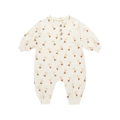 Tulips Relaxed Fleece Jumpsuit - Quincy Mae