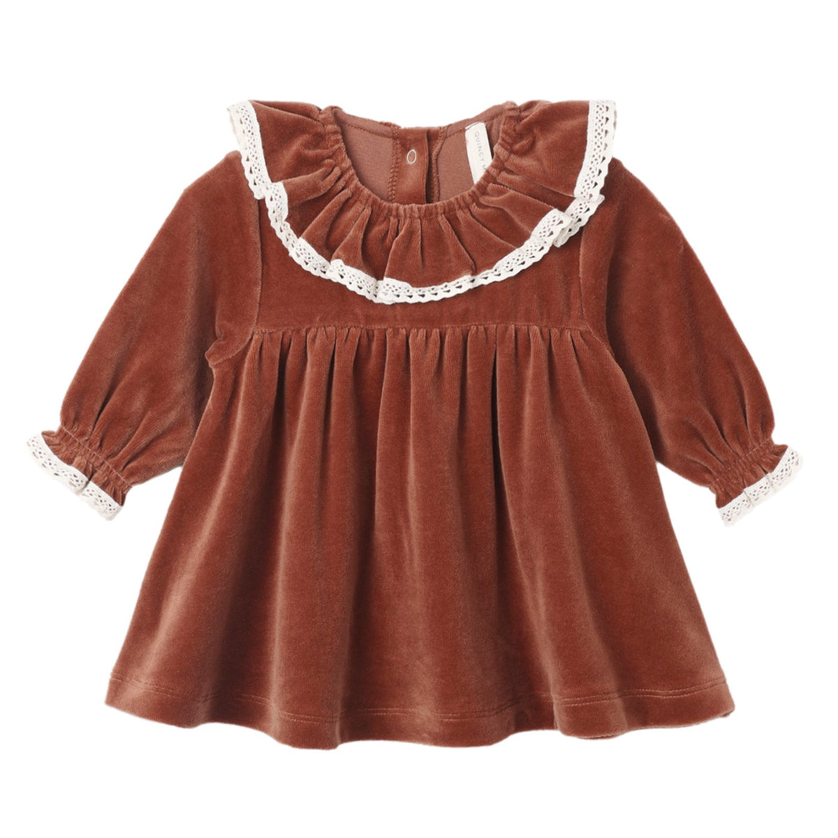 Redwood Velour Dress - Quincy Mae
