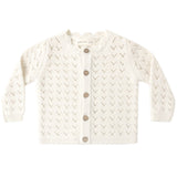 Natural Scalloped Cardigan - Quincy Mae
