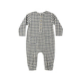 Navy Check Woven Jumpsuit - Rylee & Cru