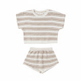 Oat Stripe Relaxed Summer Knit Set - Quincy Mae