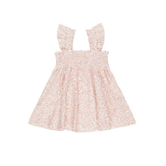 Pink Blossom Smocked Jersey Dress - Quincy Mae