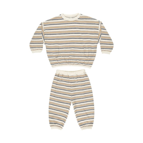 Blue Vintage Stripe Relaxed Set - Rylee + Cru