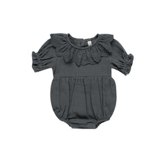 Indigo Collared Romper - Quincy Mae