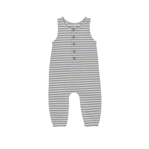 Blue Stripe Sleeveless Jumpsuit - Quincy Mae