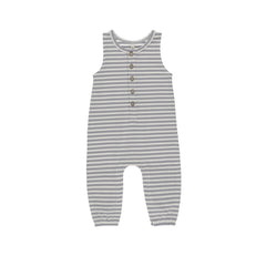 Blue Stripe Sleeveless Jumpsuit - Quincy Mae