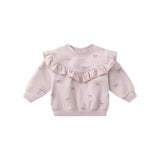 Bows Ruffle Fleece Sweatshirt - Quincy Mae