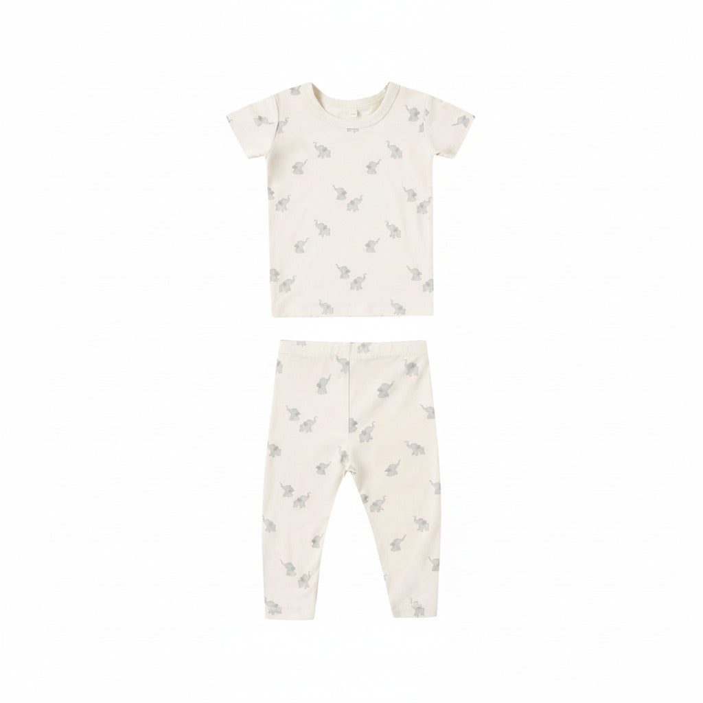 Elephant Short Sleeve Bamboo Set - Quincy Mae