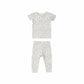 Blue Floral Short Sleeve Bamboo Set - Quincy Mae