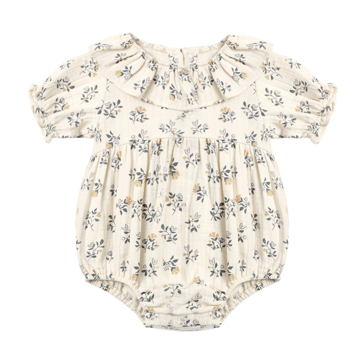 French Floral Collared Romper - Quincy Mae