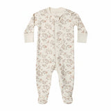 Floral Vine Zip Footie - Quincy Mae