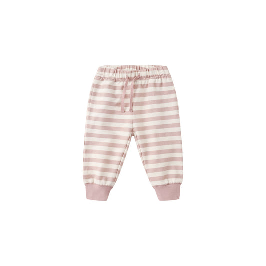 Pink Stripe Relaxed Sweatpants - Quincy Mae