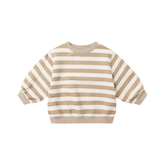 Gold Stripe Oversized Sweatshirt - Quincy Mae