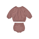 Fig Cinch Long Sleeve Tee + Bloomer Set - Quincy Mae