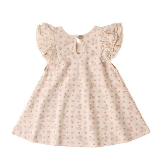 Strawberries Flutter Dress - Quincy Mae