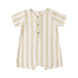 Summer Stripe Woven Romper - Quincy Mae
