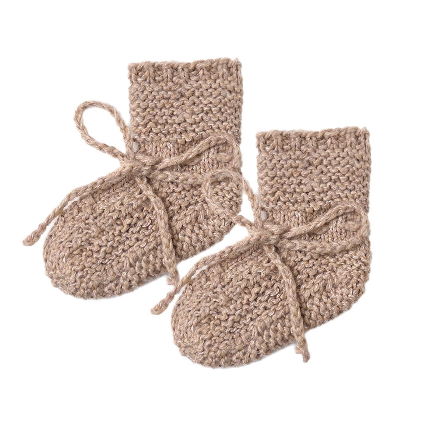 Almond Knit Booties - Quincy Mae