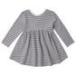 Slate Microstripe Ribbed Dress - Quincy Mae