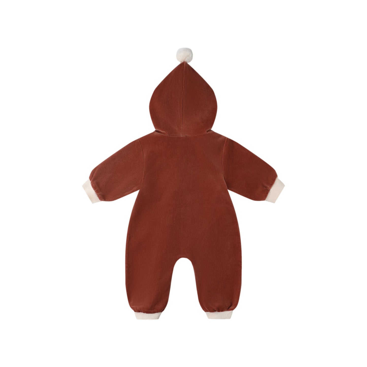 Cranberry Velour Zip Jumpsuit - Quincy Mae