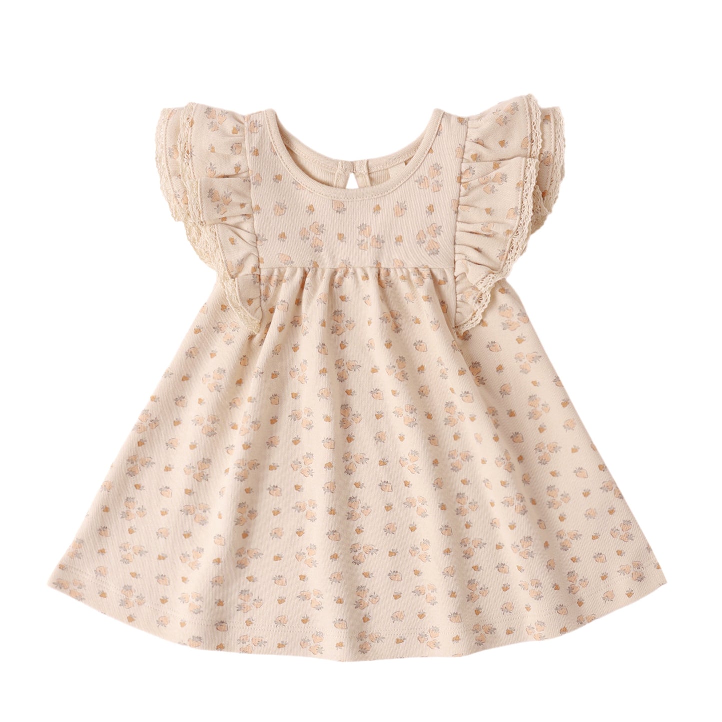 Strawberries Flutter Dress - Quincy Mae