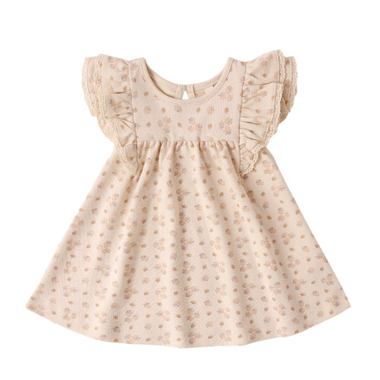 Strawberries Flutter Dress - Quincy Mae