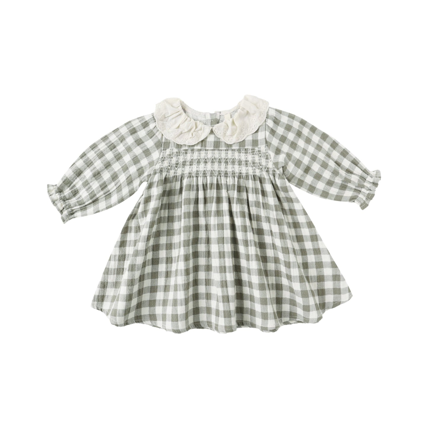 Forest Check Callie Dress - Quincy Mae
