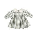 Forest Check Callie Dress - Quincy Mae