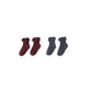 Two pairs of socks, one burgundy and one navy, with a lace trim top on a white background