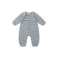 Ocean Stripe Waffle Long Sleeve Jumpsuit - Quincy Mae