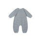 Ocean Stripe Waffle Long Sleeve Jumpsuit - Quincy Mae