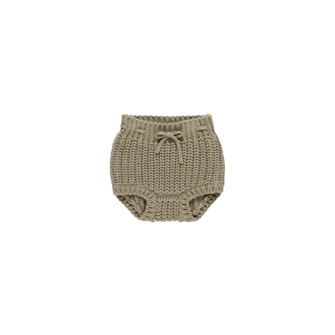 Olive Knit Tie Bloomer - Quincy Mae