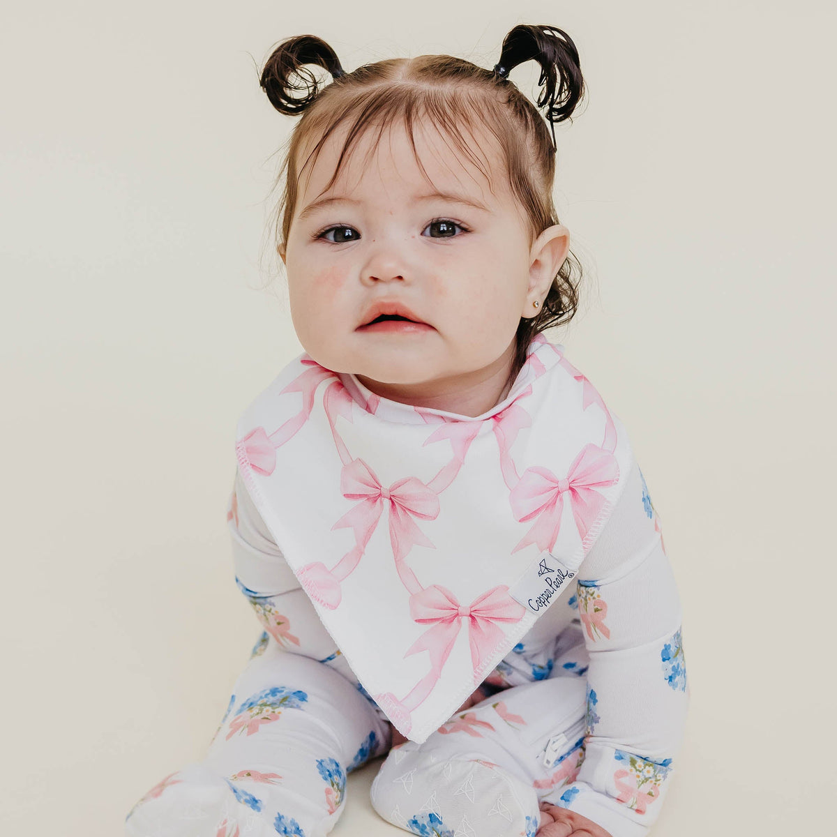 Bow My Gosh Bandana Bibs - Copper Pearl