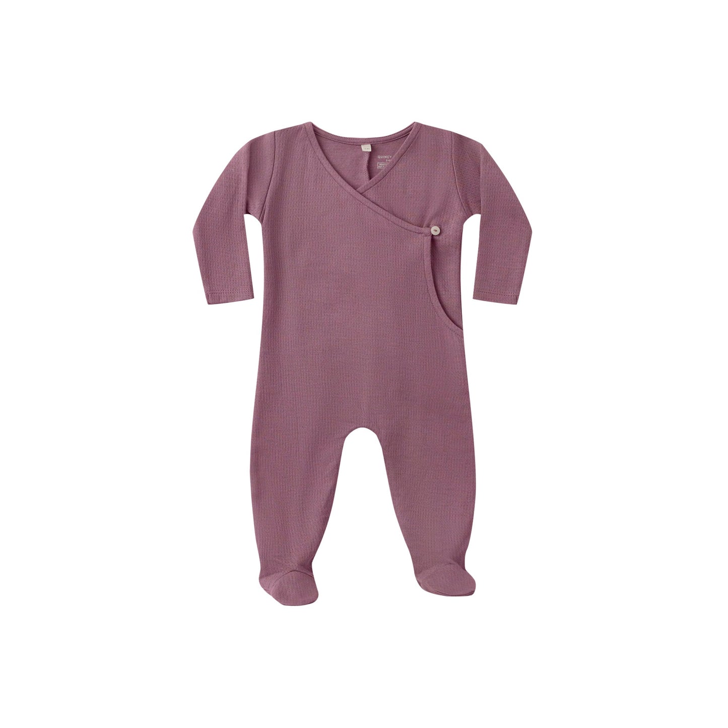 Mulberry Pointelle Wrap Footie - Quincy Mae