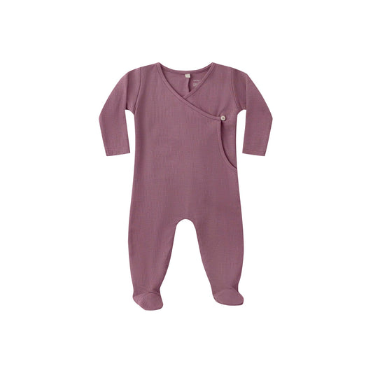 Mulberry Pointelle Wrap Footie - Quincy Mae