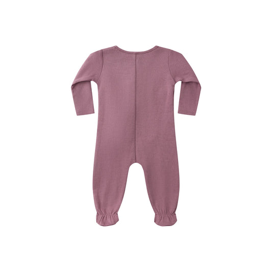 Mulberry Pointelle Wrap Footie - Quincy Mae