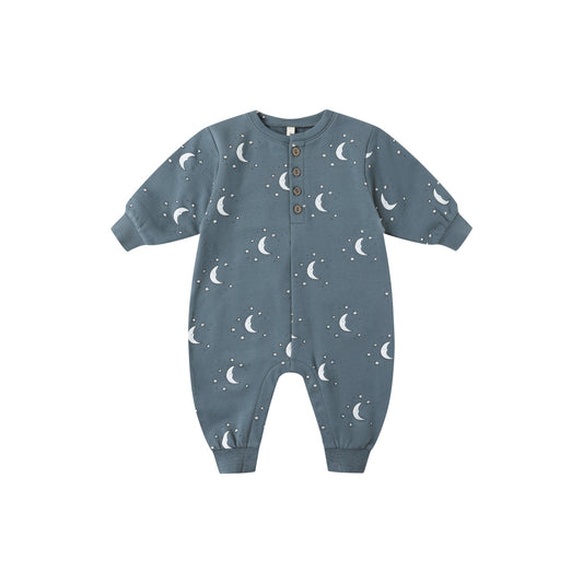 Silver Moons Relaxed Fleece Jumpsuit - Quincy Mae