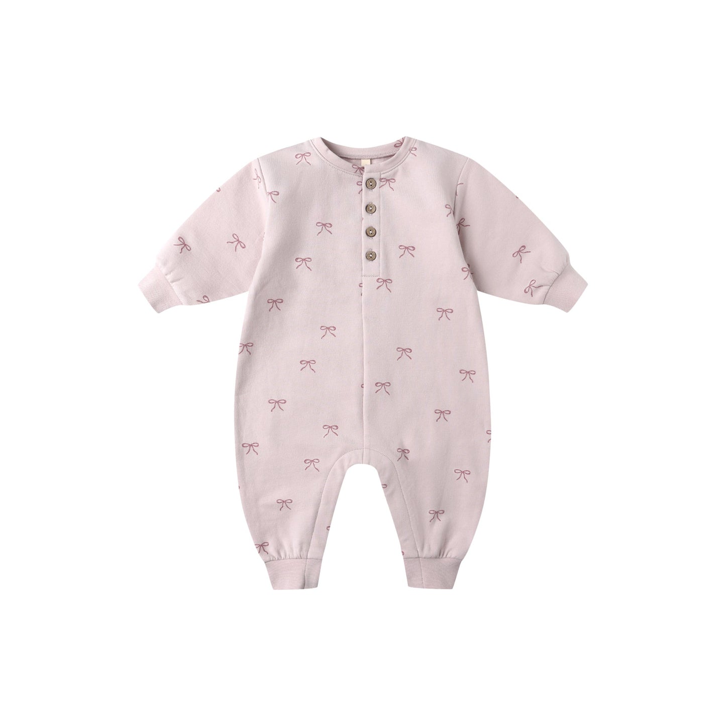 Bows Relaxed Fleece Jumpsuit - Quincy Mae