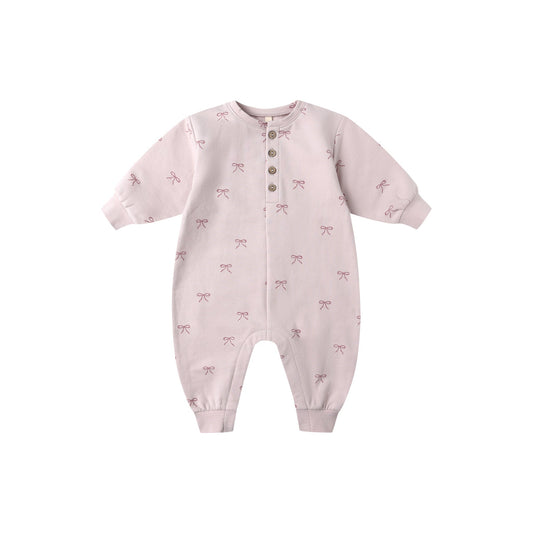 Bows Relaxed Fleece Jumpsuit - Quincy Mae