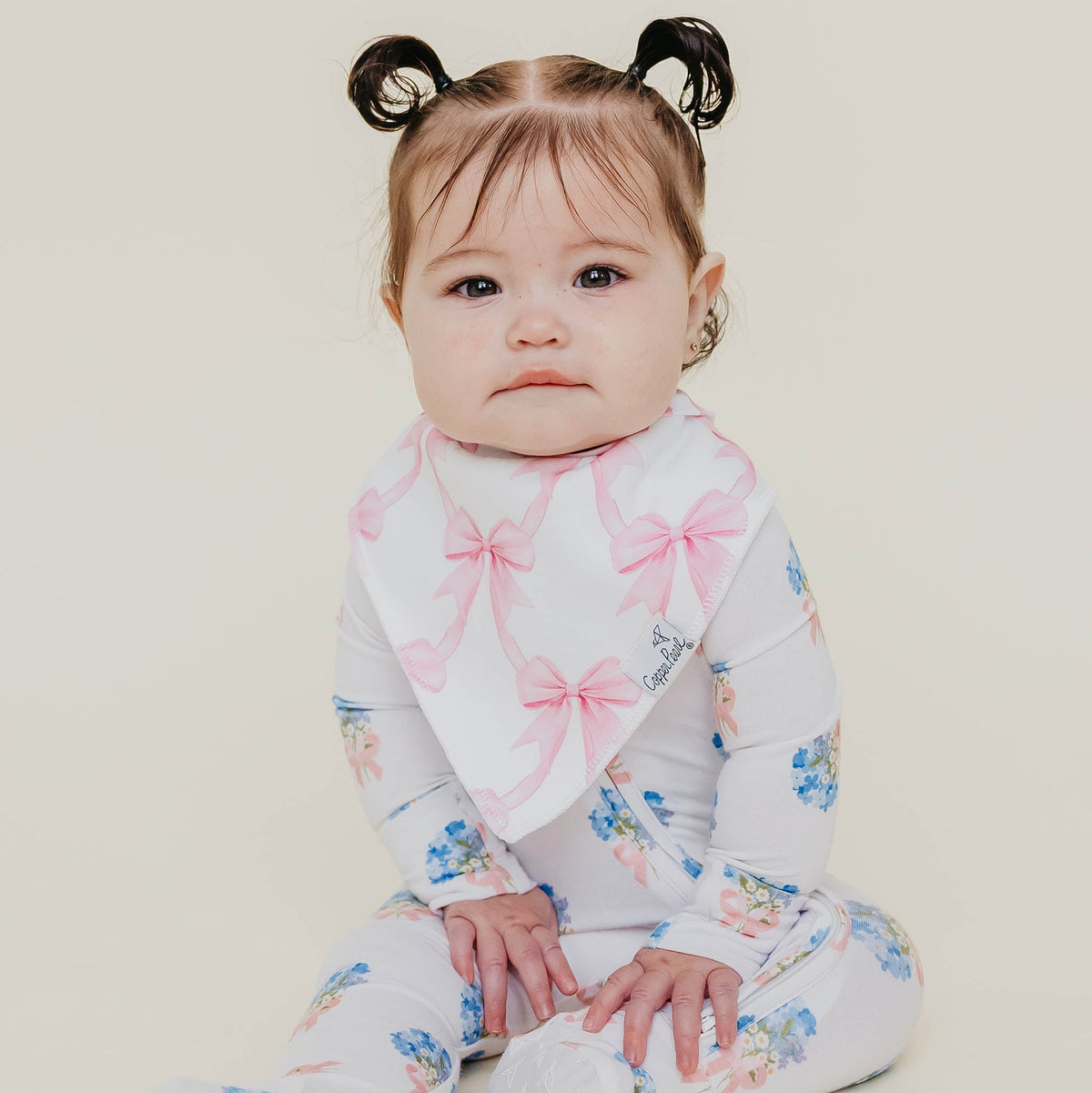Bow My Gosh Bandana Bibs - Copper Pearl