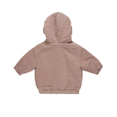 Mauve Hooded Corduroy Jacket - Quincy Mae