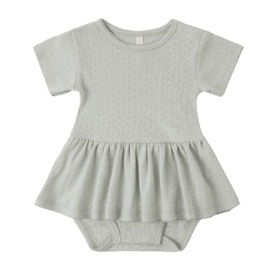 Sage Pointelle Skirted Bodysuit - Quincy Mae