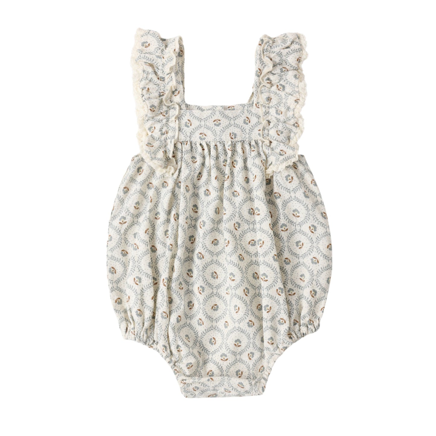 Green Fleur Maya Romper - Rylee & Cru
