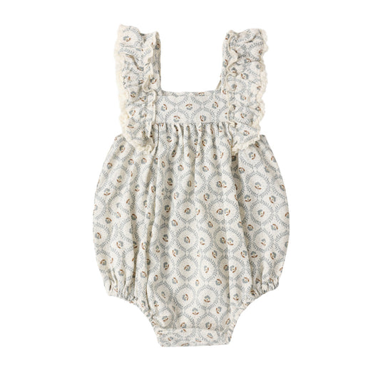 Green Fleur Maya Romper - Rylee & Cru